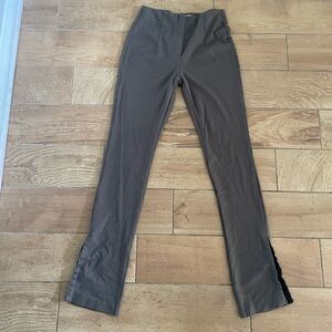 Zara Fitted Flare Pants Army Green Women's Medium